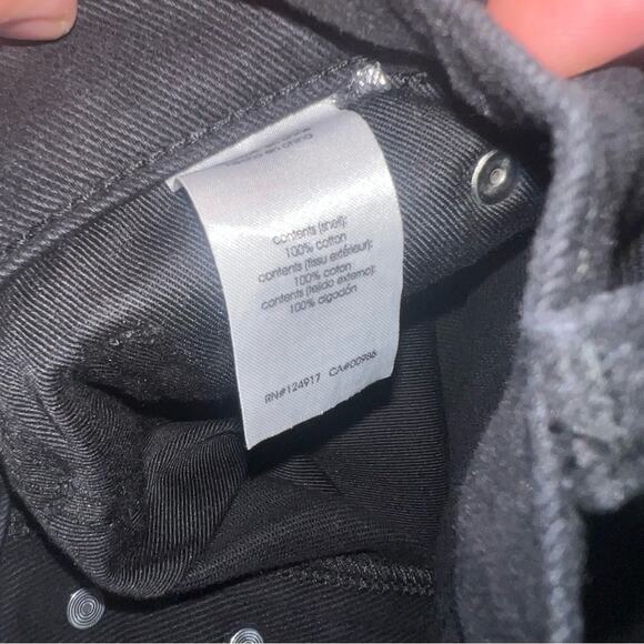 WeWoreWhat Danielle Jeans Crystal Button Up Straight Leg Black - Picture 6 of 9